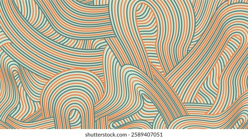 Abstract colored background textured irregular wave striped lines. seamless geometric pattern design for certificates, invitations, textiles, apparel, covers, banners and more.