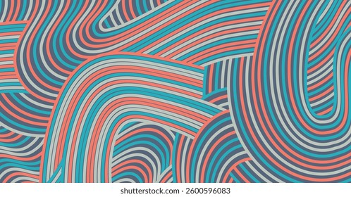 Abstract colored background textured irregular wave striped lines. seamless geometric pattern design for certificates, invitations, textiles, apparel, covers, banners and more.