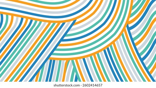 Abstract colored background textured irregular wave striped lines. seamless geometric pattern design for certificates, invitations, textiles, apparel, covers, banners and more.