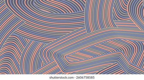 Abstract colored background textured irregular wave striped lines. seamless geometric pattern design for certificates, invitations, textiles, apparel, covers, banners and more.