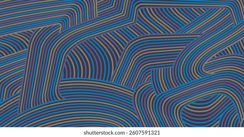 Abstract colored background textured irregular wave striped lines. seamless geometric pattern design for certificates, invitations, textiles, apparel, covers, banners and more.