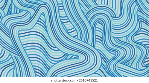 Abstract colored background textured irregular wave striped lines. seamless geometric pattern design for certificates, invitations, postcard, textiles, apparel, covers, banners and more.