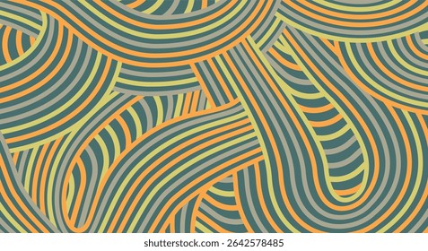 Abstract colored background textured irregular wave striped lines. seamless geometric pattern design for certificates, invitations, postcard, textiles, apparel, covers, banners and more.
