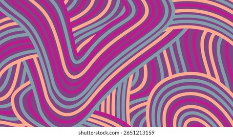 Abstract colored background textured irregular wave striped lines. seamless geometric pattern design for certificates, invitations, postcard, textiles, apparel, covers, banners and more.