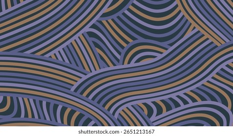 Abstract colored background textured irregular wave striped lines. seamless geometric pattern design for certificates, invitations, postcard, textiles, apparel, covers, banners and more.