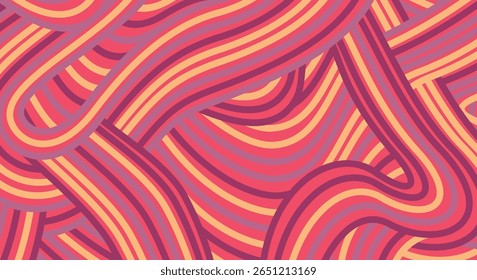 Abstract colored background textured irregular wave striped lines. seamless geometric pattern design for certificates, invitations, postcard, textiles, apparel, covers, banners and more.