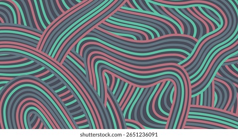 Abstract colored background textured irregular wave striped lines. seamless geometric pattern design for certificates, invitations, postcard, textiles, apparel, covers, banners and more.