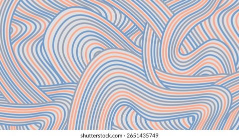 Abstract colored background textured irregular wave striped lines. seamless geometric pattern design for certificates, invitations, postcard, textiles, apparel, covers, banners and more.