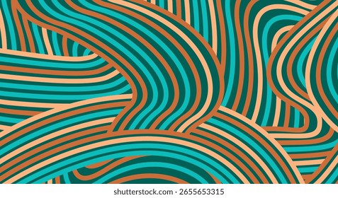 Abstractas líneas de rayas onduladas irregulares texturizadas de fondo de color Diseño de patrón geométrico sin costuras para certificados, invitaciones, postales, textiles, ropa, cubiertas, Anuncios y más.