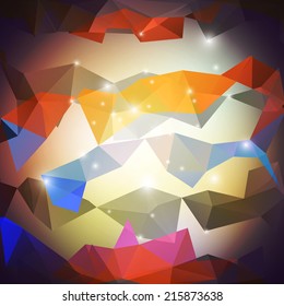 Abstract colored background, triangle design vector illustration.