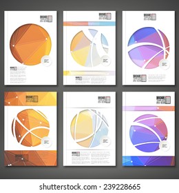 Abstract colored background, triangle design. Brochure, flyer or report for business, template vector.