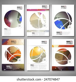 Abstract colored background, triangle design. Brochure, flyer or report for business, template vector.