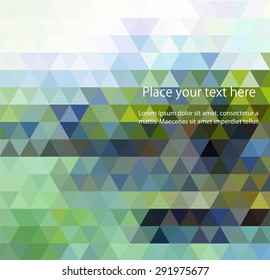 Abstract colored background of the triangles