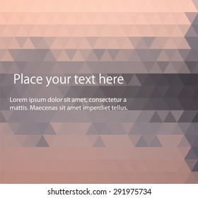 Abstract colored background of the triangles