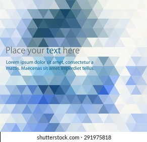 Abstract colored background of the triangles