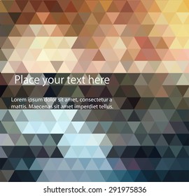 Abstract colored background of the triangles