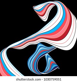 Abstract colored background with wavy elements
