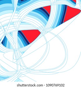 Abstract colored background with wavy elements