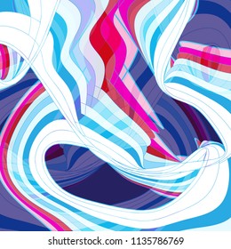 Abstract colored background with wavy elements