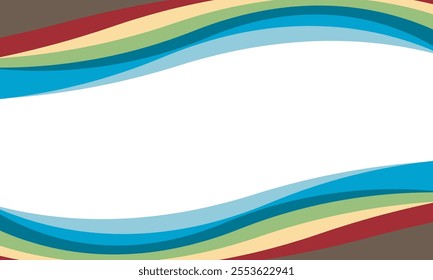 Abstract colored banner wave background