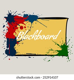Abstract colored blackboard. Modern frame.