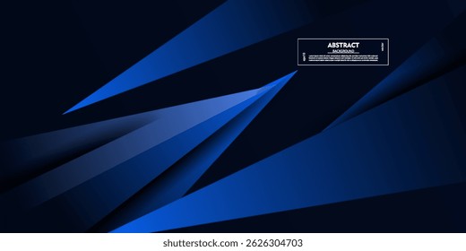 Fondo de triángulo azul de color Abstractas. Superposición de Formas triangulares con patrón de sombras. Vector Eps10