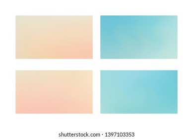 Abstract colored blurred gradient mesh background Set of Abstract Color Gradient Background for your Design.