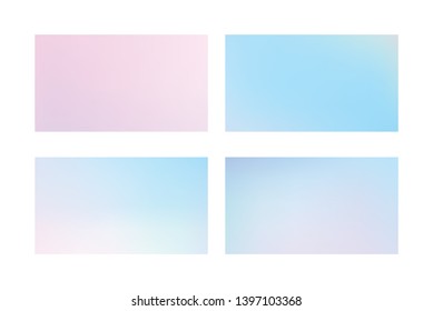 Abstract colored blurred gradient mesh background Set of Abstract Color Gradient Background for your Design.