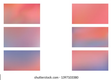 Abstract colored blurred gradient mesh background Set of Abstract Color Gradient Background for your Design.