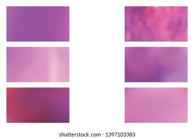 Abstract colored blurred gradient mesh background Set of Abstract Color Gradient Background for your Design.