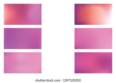 Abstract colored blurred gradient mesh background Set of Abstract Color Gradient Background for your Design.