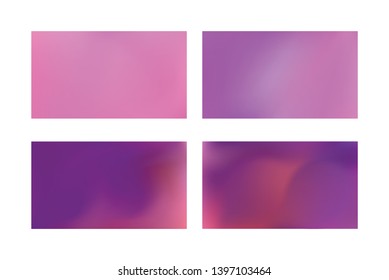 Abstract colored blurred gradient mesh background Set of Abstract Color Gradient Background for your Design.