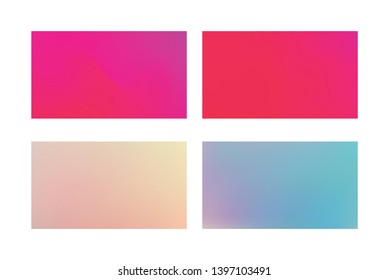 Abstract colored blurred gradient mesh background Set of Abstract Color Gradient Background for your Design.