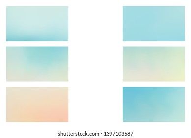 Abstract colored blurred gradient mesh background Set of Abstract Color Gradient Background for your Design.