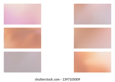 Abstract colored blurred gradient mesh background Set of Modern Colorful Mesh Background for Banner or Print.