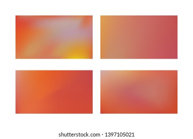 Abstract colored blurred gradient mesh background Set of Modern Colorful Mesh Background for Banner or Print.