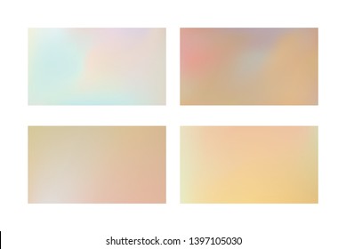 Abstract colored blurred gradient mesh background Set of Modern Colorful Mesh Background for Banner or Print.