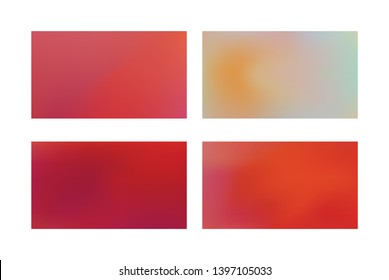 Abstract colored blurred gradient mesh background Set of Modern Colorful Mesh Background for Banner or Print.