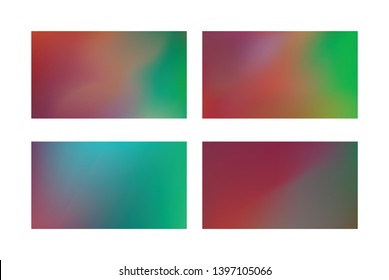Abstract colored blurred gradient mesh background Set of Modern Colorful Mesh Background for Banner or Print.