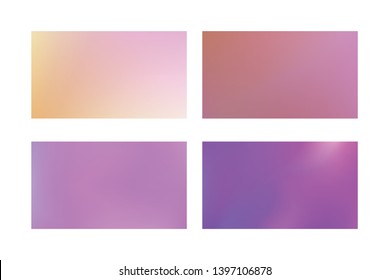 Abstract colored blurred gradient mesh background Set of Festive abstract backgrounds