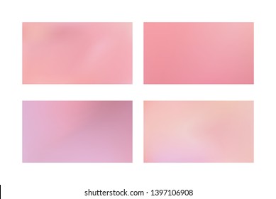 Abstract colored blurred gradient mesh background Set of Festive abstract backgrounds