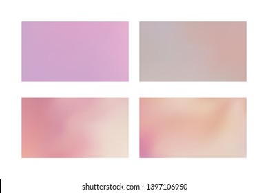 Abstract colored blurred gradient mesh background Set of Festive abstract backgrounds