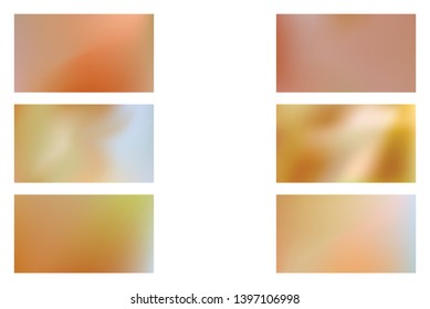 Abstract colored blurred gradient mesh background Set of Festive abstract backgrounds