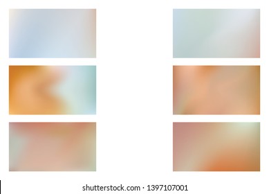 Abstract colored blurred gradient mesh background Set of Festive abstract backgrounds