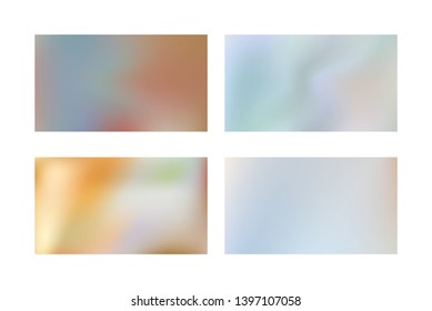 Abstract colored blurred gradient mesh background Set of Festive abstract backgrounds