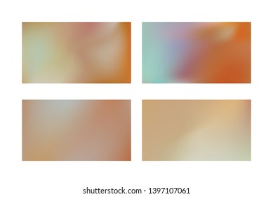 Abstract colored blurred gradient mesh background Set of Festive abstract backgrounds