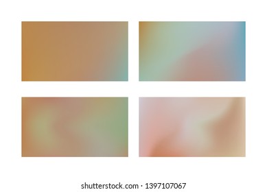 Abstract colored blurred gradient mesh background Set of Festive abstract backgrounds