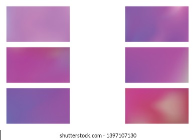 Abstract colored blurred gradient mesh background Set of Festive abstract backgrounds