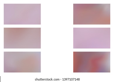 Abstract colored blurred gradient mesh background Set of Festive abstract backgrounds