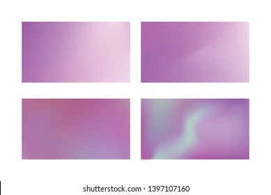Abstract colored blurred gradient mesh background Set of Festive abstract backgrounds